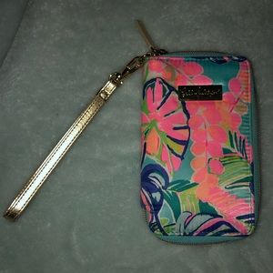 Lilly Pulitzer wristlet tiki palm